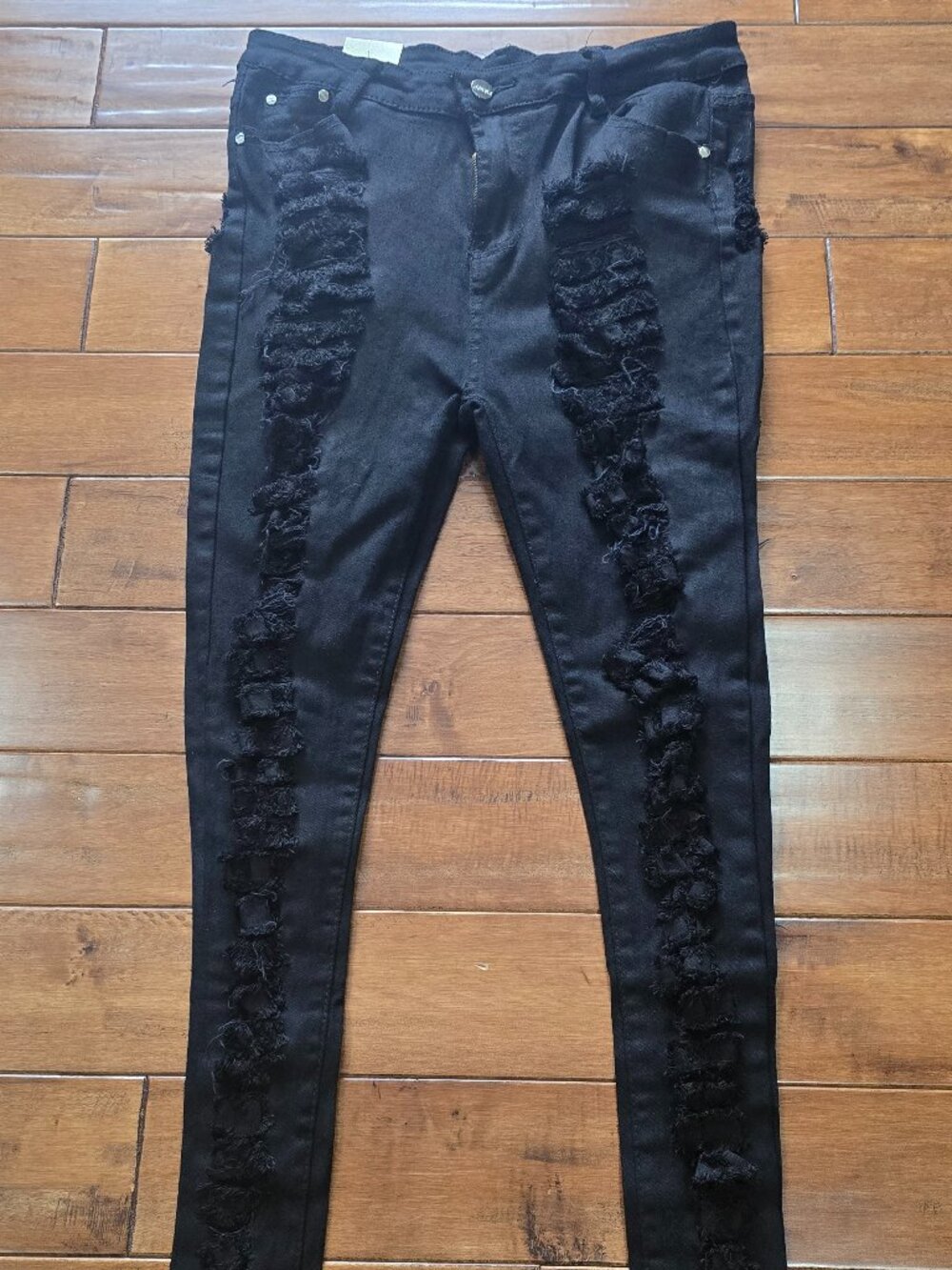 Distressed Black Jeans